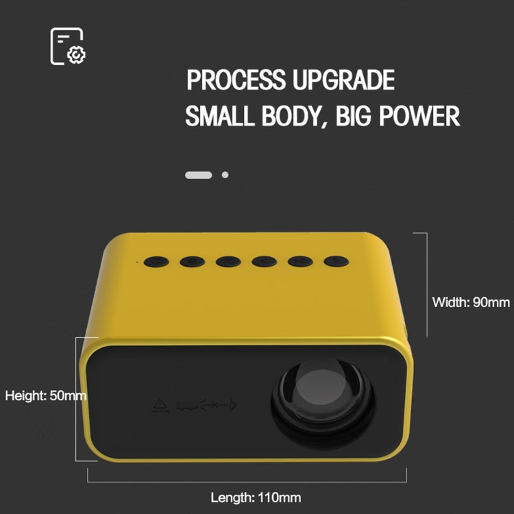 T500 1920x1080P 80 lúmenes Proyector portátil de cine en casa LED HD Digital, Without Remote Control & Adaptor, With Remote Control & Adaptor