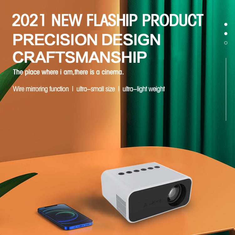 T500 1920x1080P 80 lúmenes Proyector portátil de cine en casa LED HD Digital, Without Remote Control & Adaptor, With Remote Control & Adaptor
