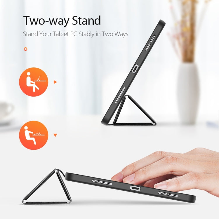 DUX DUCIS Domo Series Funda de cuero TPU + PU magnética con tapa horizontal con tres soportes plegables y ranura para bolígrafo y función de reposo / activación, iPad Pro 11 （2021）/(2020), iPad Pro 12.9  2021 / 2020