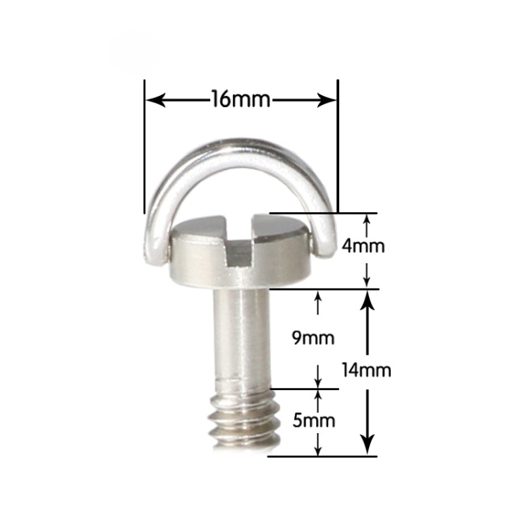 EXIN LS095 2 PCS Tornillos de anillo D Montaje de placa de cámara Tornillos de liberación rápida de 1/4 de pulgada, LS095