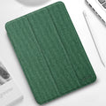 Mutural YASHI Serie TPU + PU Patrón de tela Textura Funda de cuero con tapa horizontal con tres soportes plegables y ranura para bolígrafo y función de activación / suspensión, For iPad Pro 11 (2021), For iPad Pro 12.9 2022 / 2021