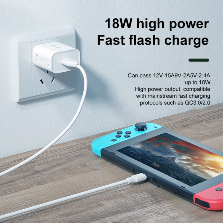 WK WP-U57 Max 18W Maxspeed QC3.0 Cargador rápido + USB a cable de datos micro USB, US Plug, EU Plug, UK Plug