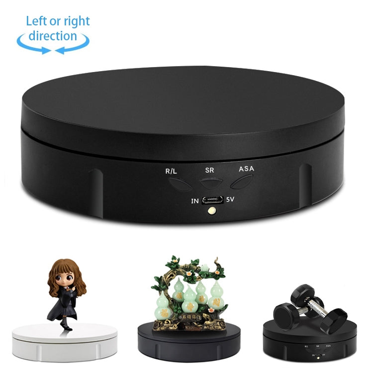 Tocadiscos giratorio eléctrico USB de 14,6 cm, soporte de exhibición, accesorios de grabación de vídeo, plato giratorio para fotografía, carga: 10kg, 14.6cm, 14.6cm(Black Mirror), 14.6cm (White Mirror)