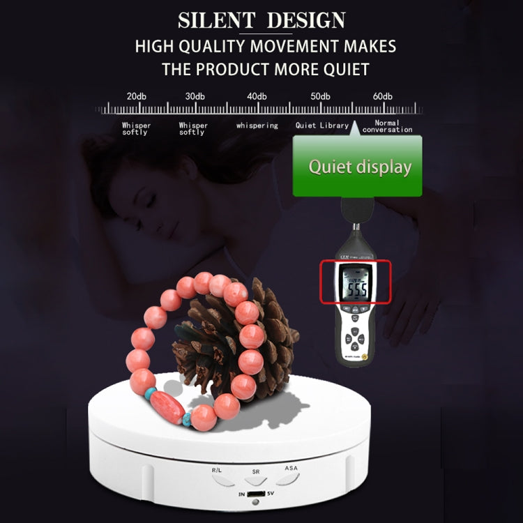 Tocadiscos giratorio eléctrico USB de 14,6 cm, soporte de exhibición, accesorios de grabación de vídeo, plato giratorio para fotografía, carga: 10kg, 14.6cm, 14.6cm(Black Mirror), 14.6cm (White Mirror)