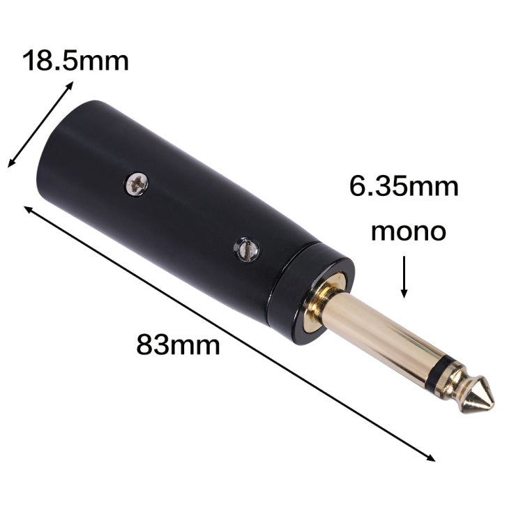 2 uds LZ1168G dorado 6,35mm Mono macho a XRL macho Adaptador de Audio micrófono conector de altavoz estéreo, LZ1168G