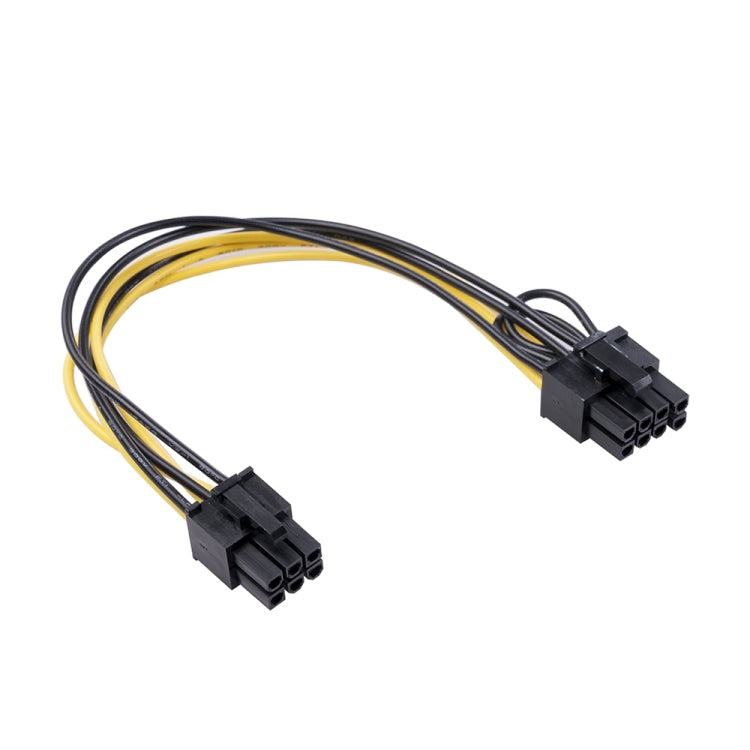 5 PCS 3682 Cable adaptador de fuente de alimentación de tarjeta gráfica hembra de 6 pines a hembra de 8 pines, longitud: 20 cm