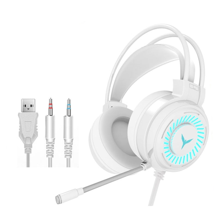 2 PCS G58 Auriculares con cable para juegos montados en la cabeza con micrófono, longitud del cable: aproximadamente 2 m, Black Single Plug Version, Black 7.1 Single USB Version, Pink Colorful 3.5mm Version, White Colorful 3.5mm Version                ...
