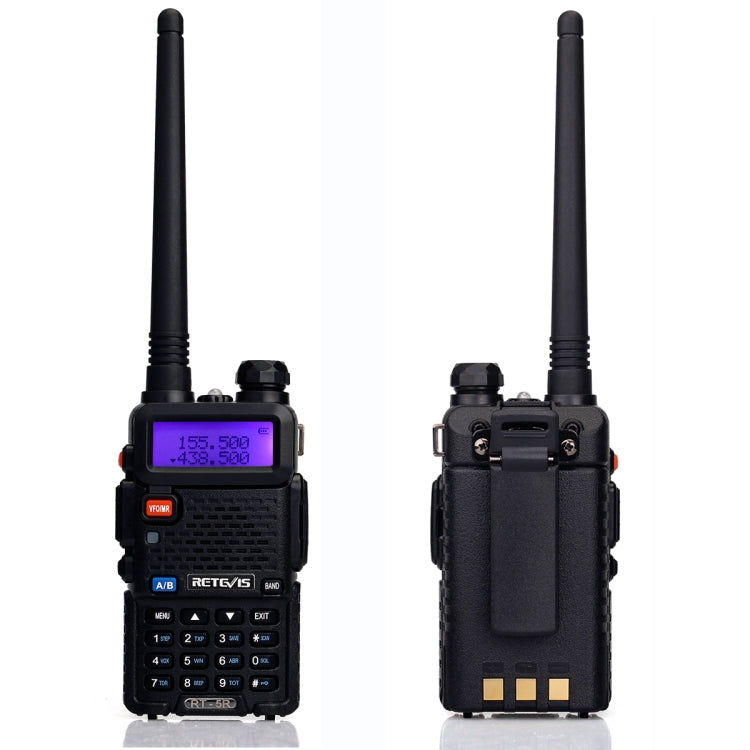 RETEVIS RT-5R 400-520MHz + 136-174MHz 128CHS Walkie Talkie de mano de dos segmentos,, USB, EU Plug, UK Plug