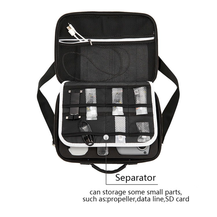 Estuche portátil de transporte de viaje con almacenamiento de un solo hombro con separador de deflector para DJI Air 2S, For DJI Air 2S with Baffle Separator