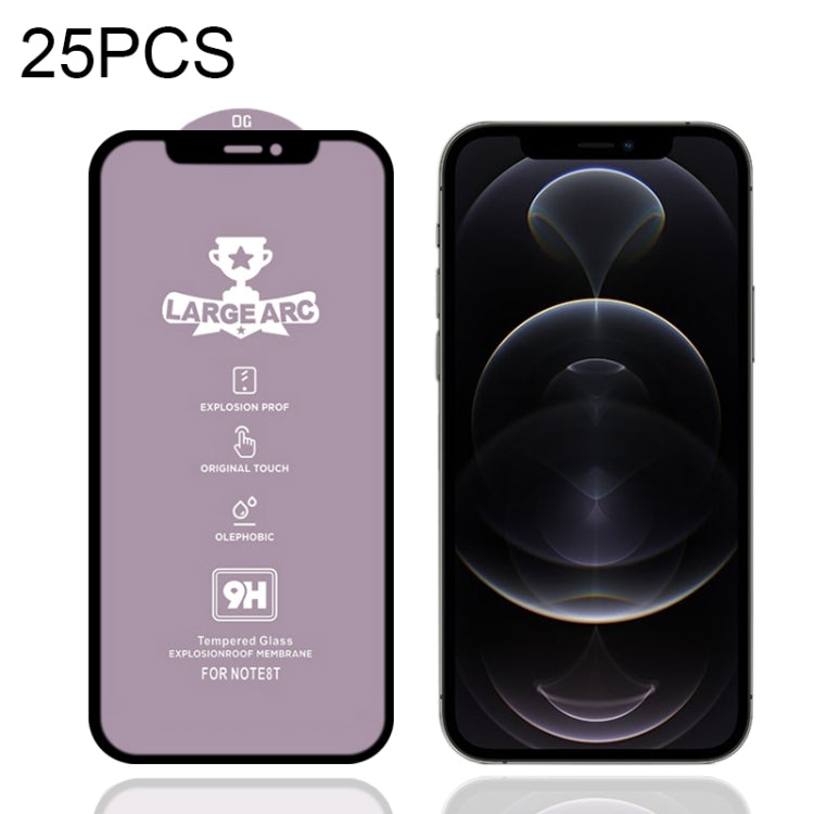 25 PCS 9H HD Película de vidrio templado de pantalla completa de alto alúmina de arco grande, For iPhone 12 mini (25 PCS), For iPhone 12 / 12 Pro (25 PCS), For iPhone 12 Pro Max (25 PCS)