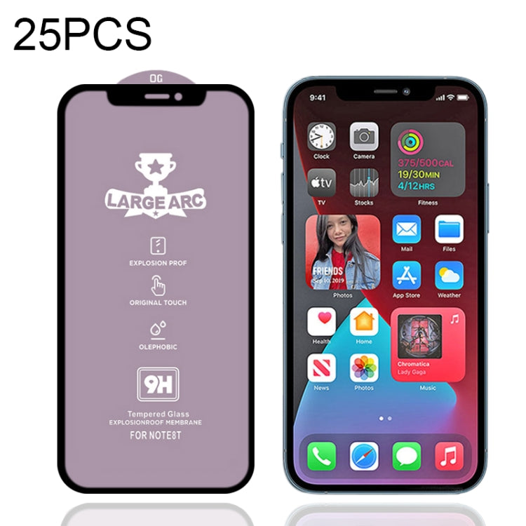 25 PCS 9H HD Película de vidrio templado de pantalla completa de alto alúmina de arco grande, For iPhone 12 mini (25 PCS), For iPhone 12 / 12 Pro (25 PCS), For iPhone 12 Pro Max (25 PCS)