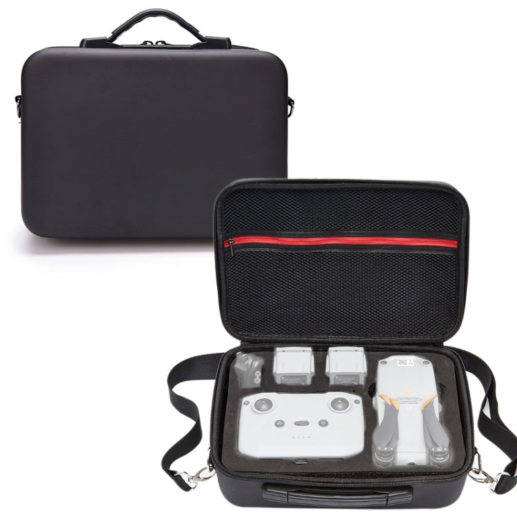 Caja portátil de viaje de almacenamiento de un solo hombro que lleva la caja de la cubierta de la PU para DJI Air 2S, For DJI Air 2S Black + Black Liner, For DJI Air 2S Black + Red Liner