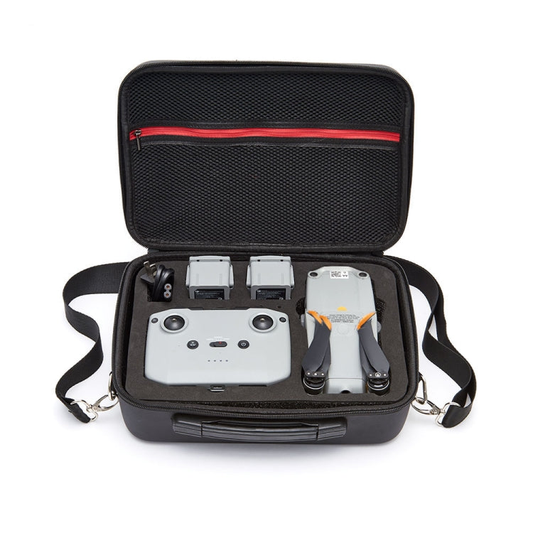 Caja portátil de viaje de almacenamiento de un solo hombro que lleva la caja de la cubierta de la PU para DJI Air 2S, For DJI Air 2S Black + Black Liner, For DJI Air 2S Black + Red Liner