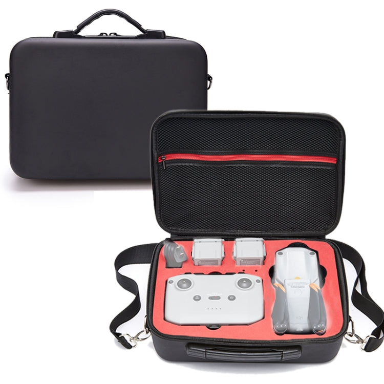 Caja portátil de viaje de almacenamiento de un solo hombro que lleva la caja de la cubierta de la PU para DJI Air 2S, For DJI Air 2S Black + Black Liner, For DJI Air 2S Black + Red Liner