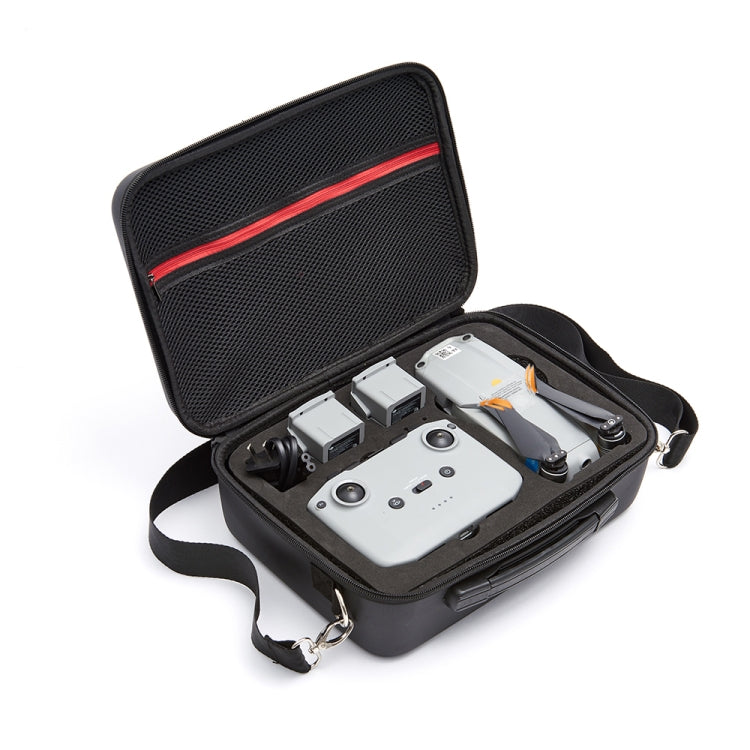 Caja portátil de viaje de almacenamiento de un solo hombro que lleva la caja de la cubierta de la PU para DJI Air 2S, For DJI Air 2S Black + Black Liner, For DJI Air 2S Black + Red Liner