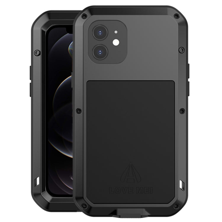 LOVE MEI Metal a prueba de golpes impermeable a prueba de polvo funda protectora, For iPhone 12 mini, For iPhone 12