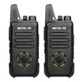 1 par RETEVIS RT22S Frecuencia de EE. UU. 22CHS FRS Radio de dos vías sin licencia Walkie Talkie de mano, enchufe de EE. UU., RT22S