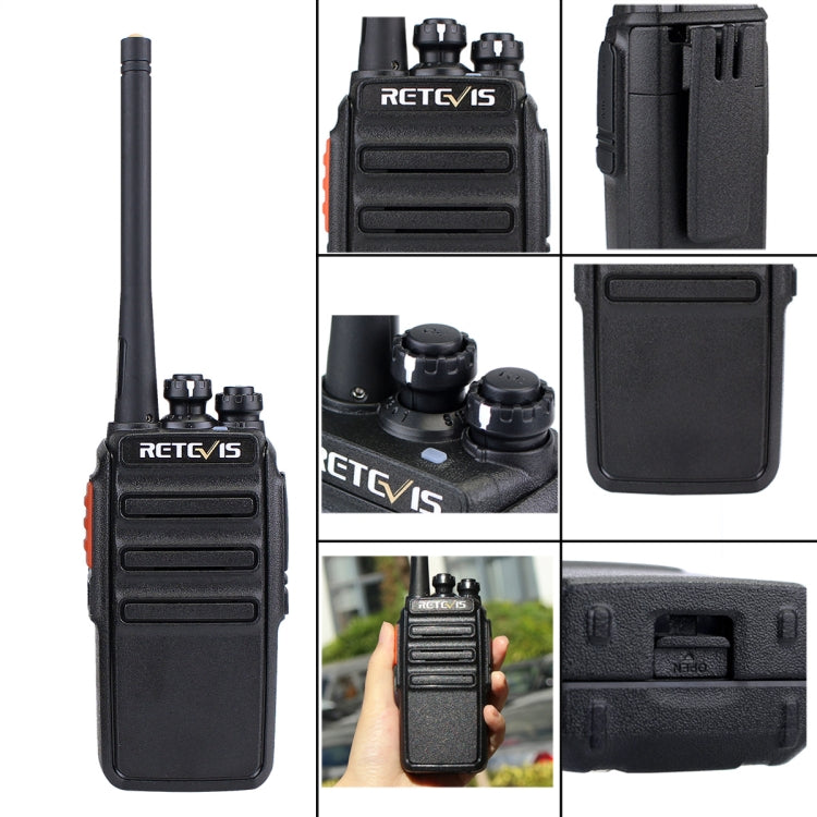 1 par RETEVIS RT24 frecuencia de la UE PMR 446/400-470MHz 16CHS Radio bidireccional Walkie Talkie de mano, enchufe de la UE, RT24