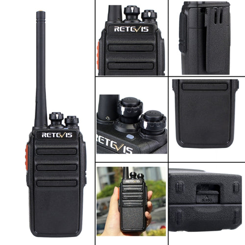 1 par RETEVIS RT24 frecuencia de la UE PMR 446/400-470MHz 16CHS Radio bidireccional Walkie Talkie de mano, enchufe de la UE, RT24