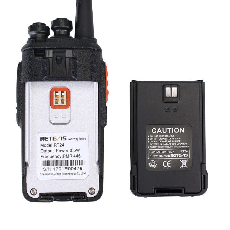 1 par RETEVIS RT24 frecuencia de la UE PMR 446/400-470MHz 16CHS Radio bidireccional Walkie Talkie de mano, enchufe de la UE, RT24