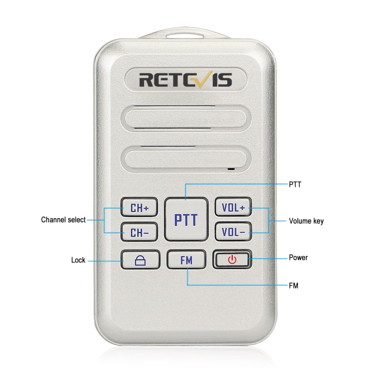 RETEVIS RT20 2W 400-470MHz 16CHS Mini Radio FM Radio bidireccional Walkie Talkie,, RT20,US Plug, RT20,EU Plug