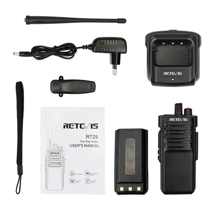 RETEVIS RT29 10W UHF 400-480MHz 16CHS Radio bidireccional Walkie Talkie de mano,, RT29,EU Plug, RT29,US Plug