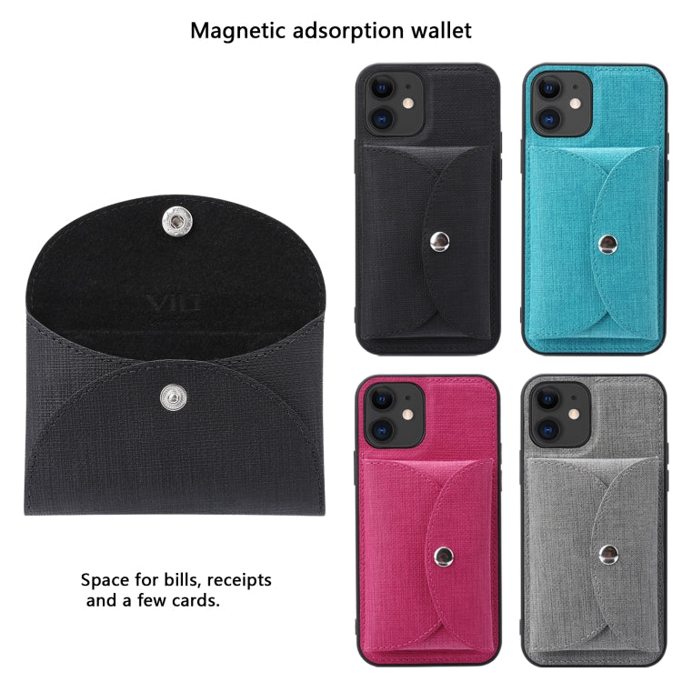 Funda protectora magnética de tela tejida de TPU + PU de la serie T de ViLi con billetera, For iPhone 11, For iPhone 11 Pro, For iPhone 11 Pro Max, For iPhone 12 mini, For iPhone 12, For iPhone 12 Pro, For iPhone 12 Pro Max