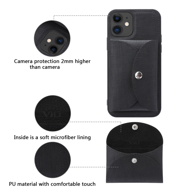 Funda protectora magnética de tela tejida de TPU + PU de la serie T de ViLi con billetera, For iPhone 11, For iPhone 11 Pro, For iPhone 11 Pro Max, For iPhone 12 mini, For iPhone 12, For iPhone 12 Pro, For iPhone 12 Pro Max