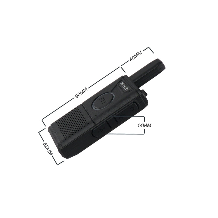 1 par RETEVIS RT18 16CHS FRS Dual PTT Handheld Walkie Talkie, enchufe de EE. UU., RT18, US Plug