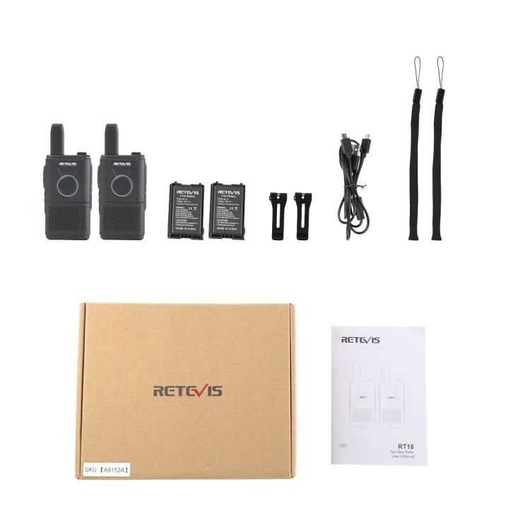 1 par RETEVIS RT18 16CHS FRS Dual PTT Handheld Walkie Talkie, enchufe de EE. UU., RT18, US Plug