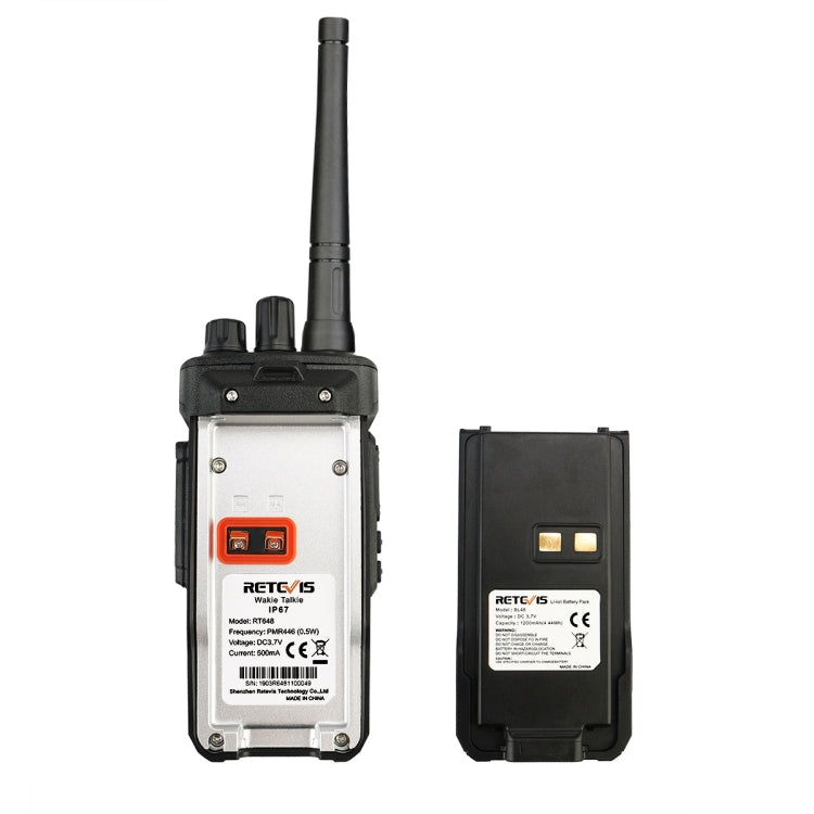 RETEVIS RT48 2W 16CHS Impermeable FRS Walkie Talkie de mano, enchufe de EE. UU., RT48