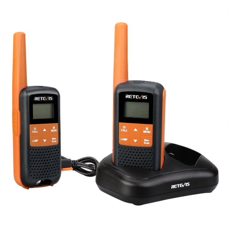 1 par RETEVIS RT649 PMR446 16CHS Walkie Talkie portátil con radio bidireccional sin licencia, enchufe de la UE, RT649