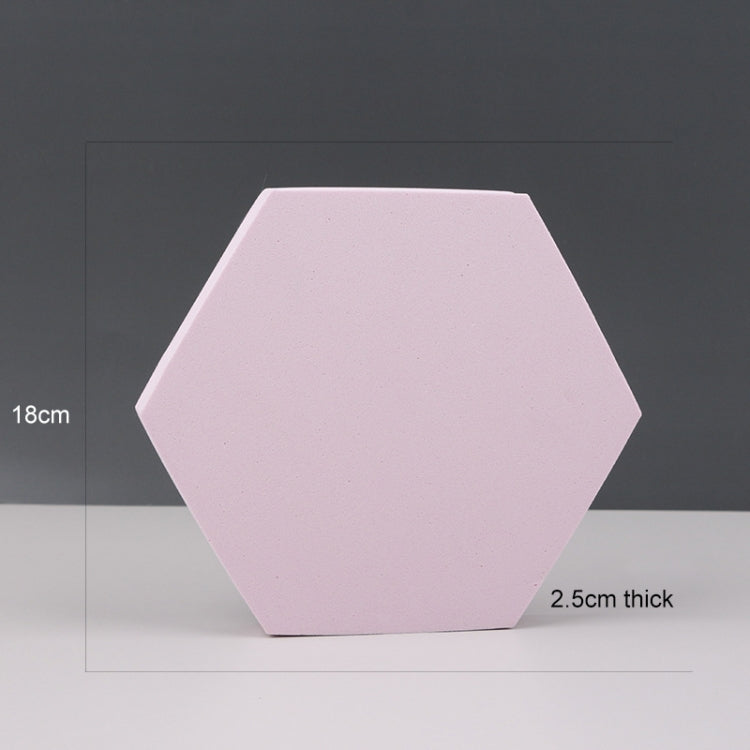 Cubo geométrico Color sólido Fotografía Foto Fondo Mesa Disparos Accesorios de espuma, 18 x 2cm Hexagon, 10 x 6cm Cylinder, 7cm Round Ball + 5cm Round Ball, Cuboid Door Combo Kits