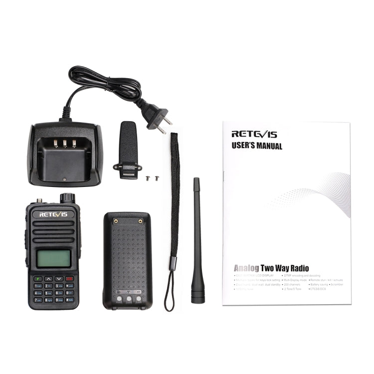 RETEVIS RT85 Frecuencia de EE. UU. 136.000-174.000MHz + 400.000-470.000MHz 200CHS Radio bidireccional digital de banda dual Walkie talkie de mano, RT85 US Frequency