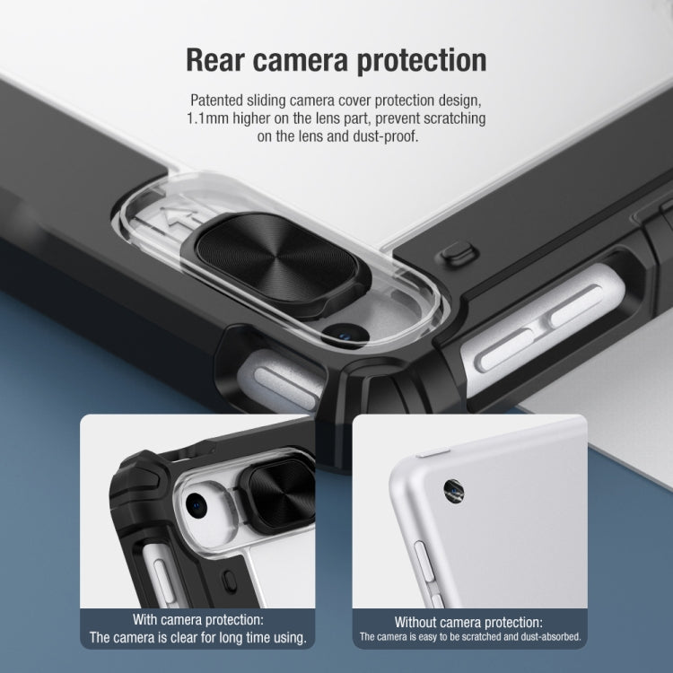 Estuche de cuero con tapa horizontal NILLKIN Bumper con ranura para bolígrafo y soporte, For iPad 10.2 2021 / 2020 / 2019