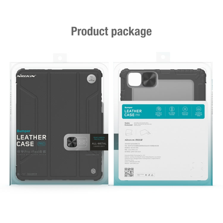 Estuche de cuero con tapa horizontal NILLKIN Bumper con ranura para bolígrafo y soporte, For iPad 10.2 2021 / 2020 / 2019