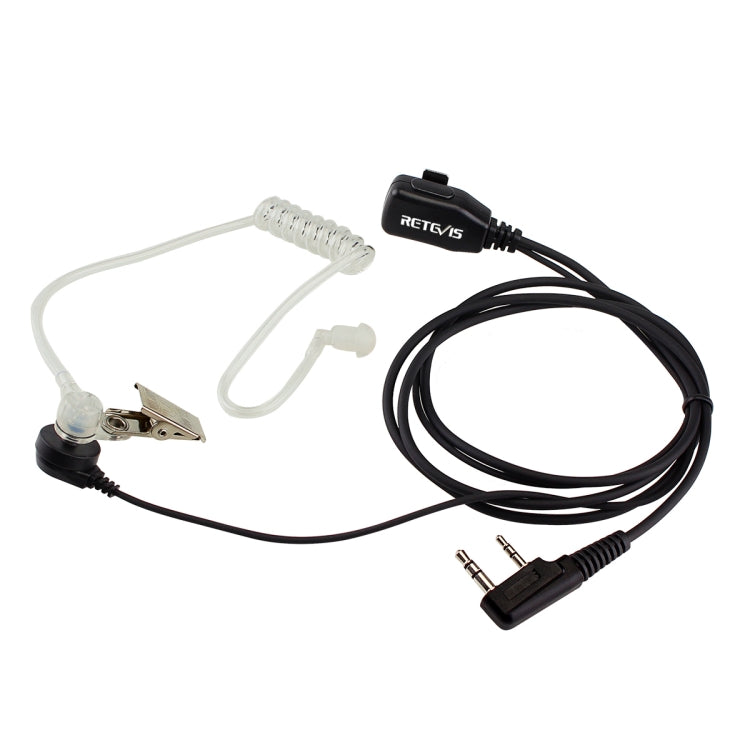 RETEVIS C9003 Altavoz PTT de 2 pines Micrófono Tubo acústico Auricular interno, C9003