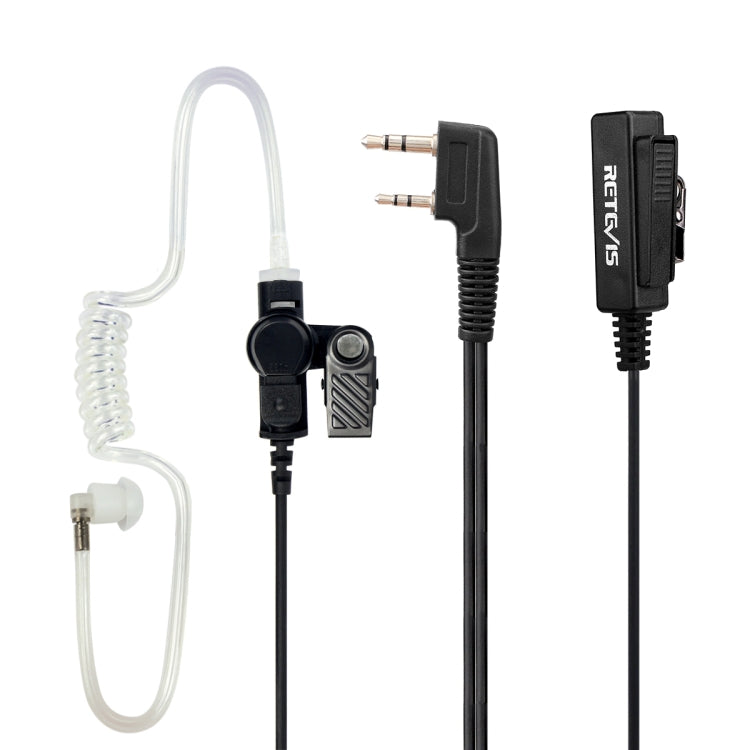 RETEVIS TK 2 pines Clip largo guía de aire tubo acústico encubierto auricular altavoz micrófono para H-777 / RT-5R / RT-5RV / RT-B6, TK Long Clip