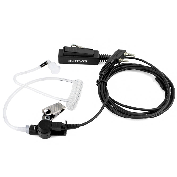 RETEVIS TK 2 pines Clip largo guía de aire tubo acústico encubierto auricular altavoz micrófono para H-777 / RT-5R / RT-5RV / RT-B6, TK Long Clip