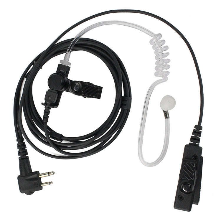 RETEVIS M 2 pines Clip largo Guía de aire Tubo acústico encubierto Auricular Altavoz Micrófono, M Long Clip