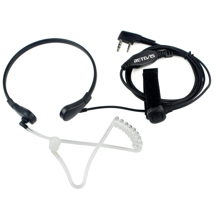 RETEVIS TK Throat PTT Covert Tubo Acústico Auricular Altavoz Micrófono para H-777 / RT-5R / RT-5RV / RT-B6, TK Throat