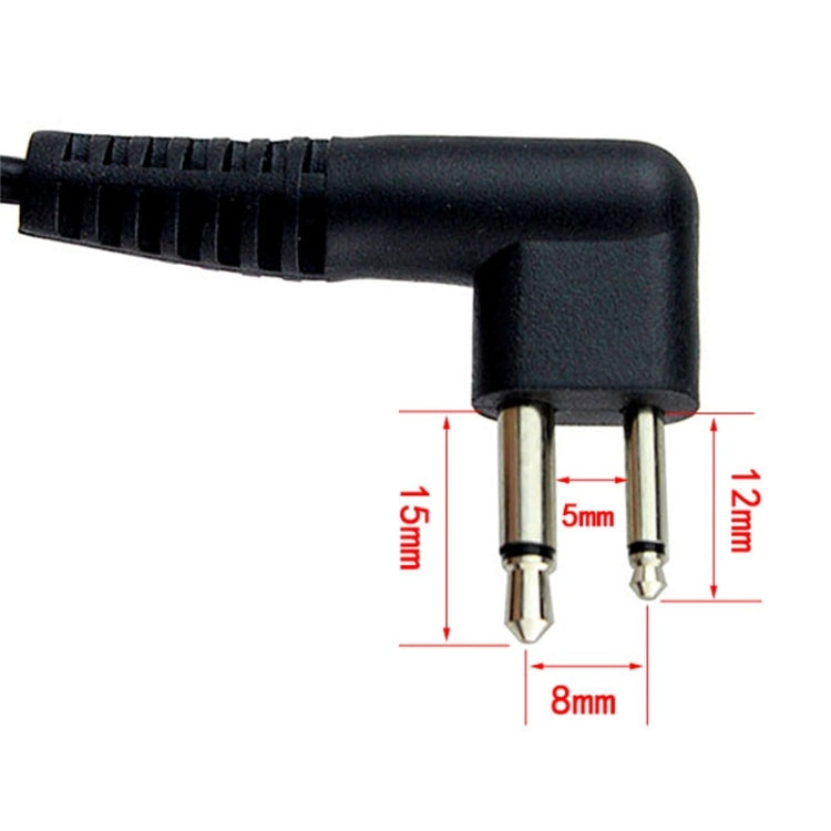 RETEVIS M Garganta PTT Tubo acústico encubierto Auricular Altavoz Micrófono, M Throat