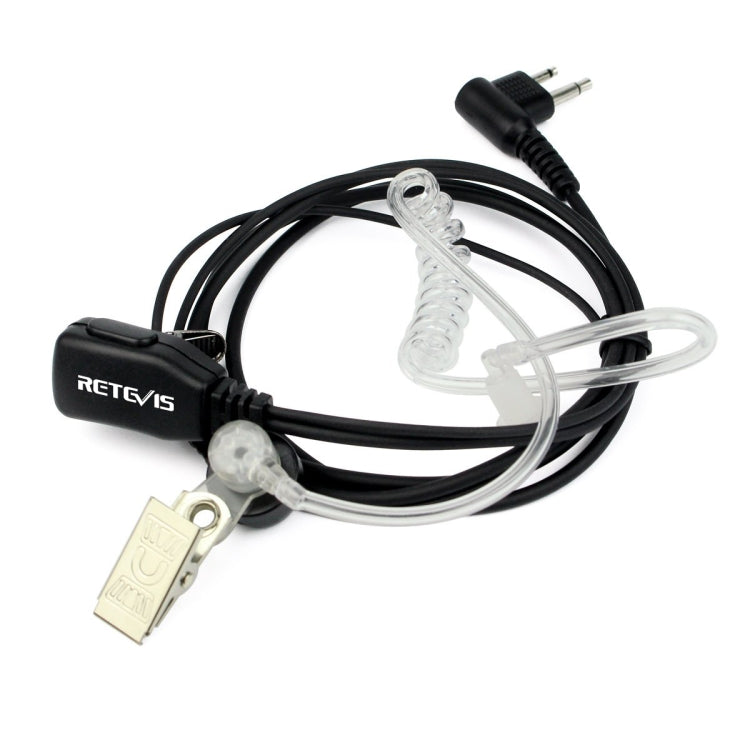 RETEVIS C9025 M 2 pines PTT Guía de aire Reducción de ruido Tubo acústico encubierto Auricular Micrófono, C9025