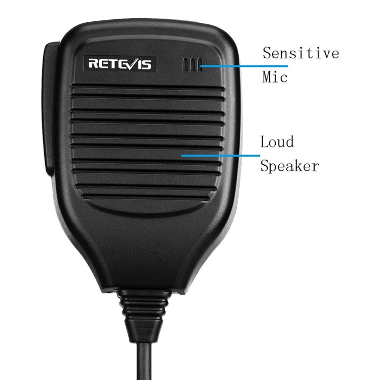 RETEVIS R-321 M Micrófono de altavoz PTT portátil de 2 pines para Motorola GP68/GP88/GP300/2000/CT150/P040, R-321