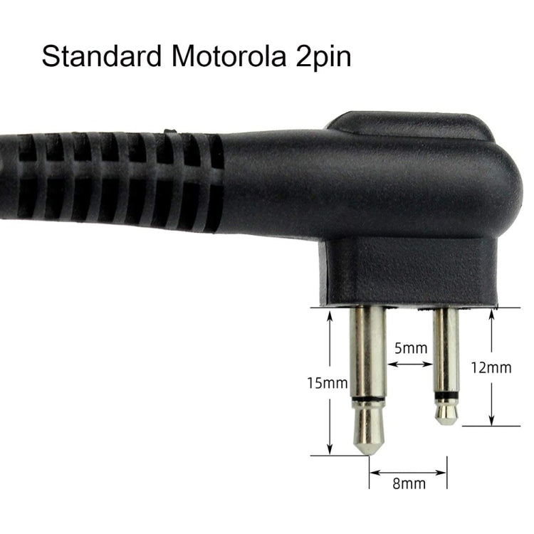 RETEVIS R-321 M Micrófono de altavoz PTT portátil de 2 pines para Motorola GP68/GP88/GP300/2000/CT150/P040, R-321