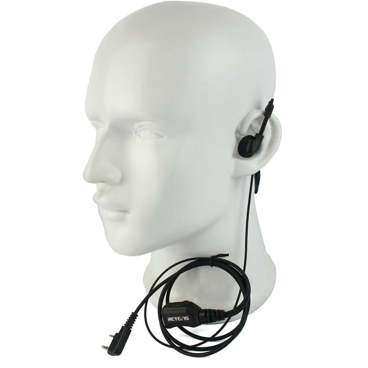 RETEVIS R-111 G Tipo PTT Micrófono de auricular de volumen ajustable para H-777/RT-5R/RT1/RT2/RT5, R-111 K Head