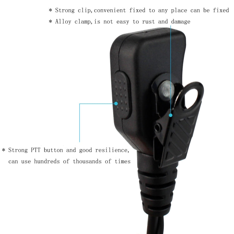 RETEVIS R-111 M Head 2 Pin PTT Micrófono de auricular de volumen ajustable para Motorola GP68/GP88/GP300/GP2000, R-111 M Head