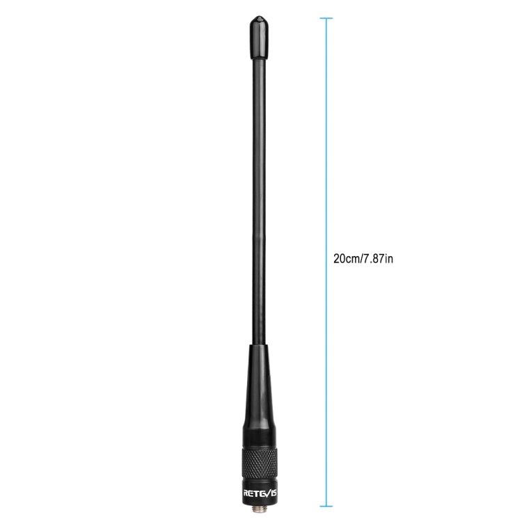 RETEVIS RHD-701 136-174+400-480MHz SMA-F Antena hembra de doble banda para H-777/RT5/RT6/RT7/RT-5R/888s, RHD-701