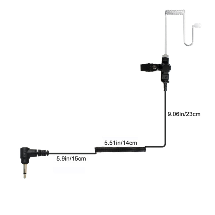 RETEVIS C9049A Auricular con tubo de aire de vigilancia con conector de audio de 3,5 mm únicamente, C9049A