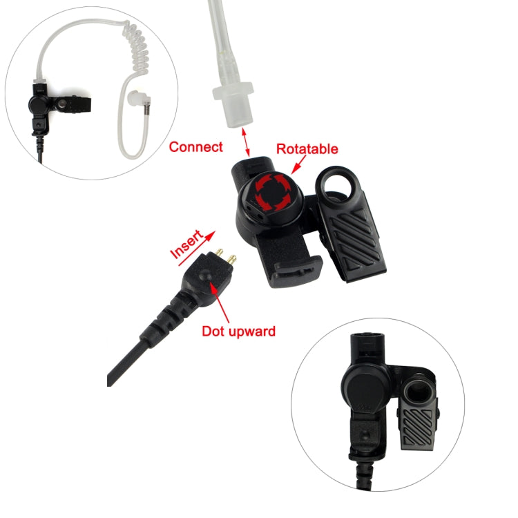 RETEVIS C9049A Auricular con tubo de aire de vigilancia con conector de audio de 3,5 mm únicamente, C9049A